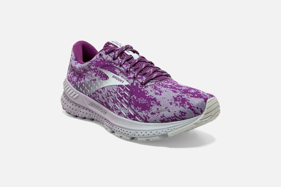 Brooks Adrenaline GTS 21 Road Running Shoes Womens Purple/Silver 874156-XYN